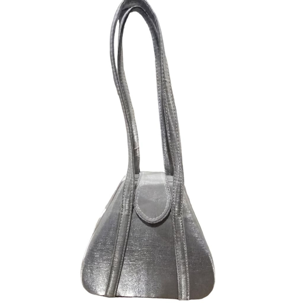Carlo Fellini Contemporary Evening Mini Bag Silver